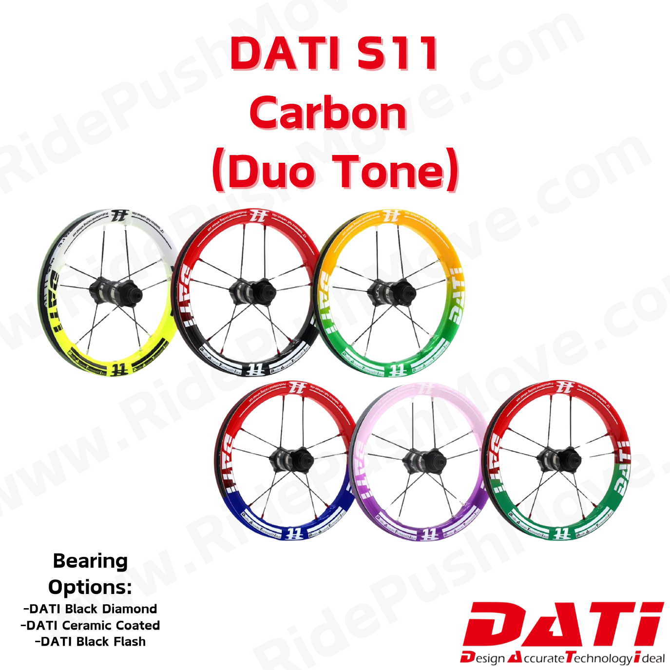 DATI S11 (Dual-Colour) Carbon Wheelset (Pair) - Preorder