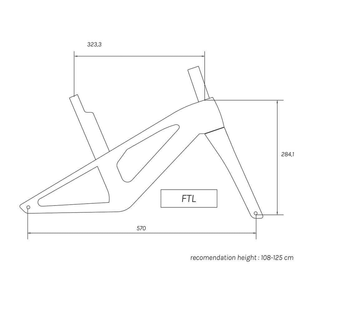PAPA BIKE FTL Carbon Fiber Frame