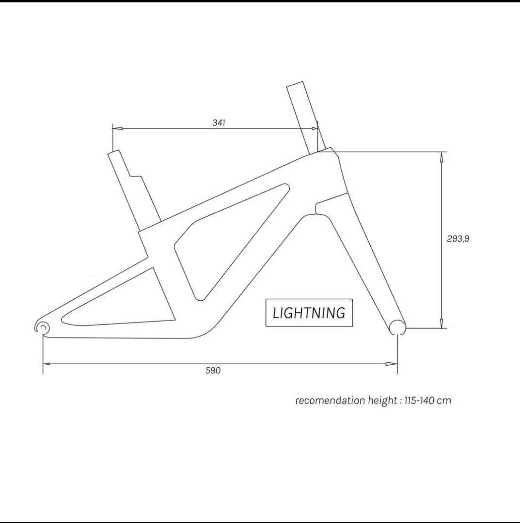 PAPA BIKE Lightning Carbon Fiber Frame
